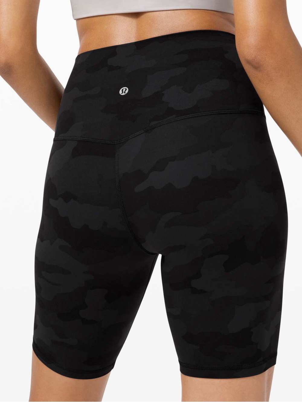 Lululemon Align Short 8” Heritage 365 Camo Deep Coal Multi Yoga Sporty Size 6
